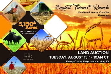 Kansas Ranch Auction - Englert Farm & Ranch - Hamilton & Kearny Co., KS offered by Hall and Hall