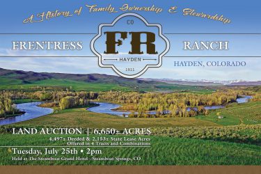 Colorado Ranch Auction - Frentress Ranch - Hayden, CO offered by Hall and Hall