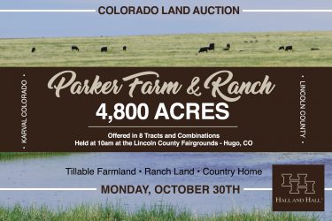 Colorado Ranch Auction - Parker Farm & Ranch - Karval, CO offered by Hall and Hall