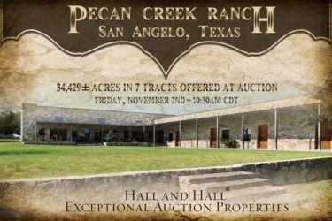 Texas Ranch Auction - Pecan Creek Ranch - San Angelo, TX offered by Hall and Hall