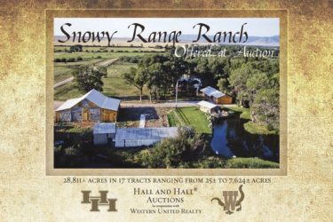 Wyoming Ranch Auction - Snowy Range Ranch - Laramie, WY offered by Hall and Hall