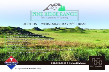 Wyoming Ranch Auction - Pine Ridge Ranch - Fort Laramie, WY offered by Hall and Hall
