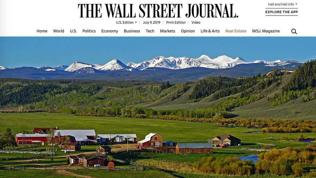 Colorado Ranch for Sale in The Wall Street Journal