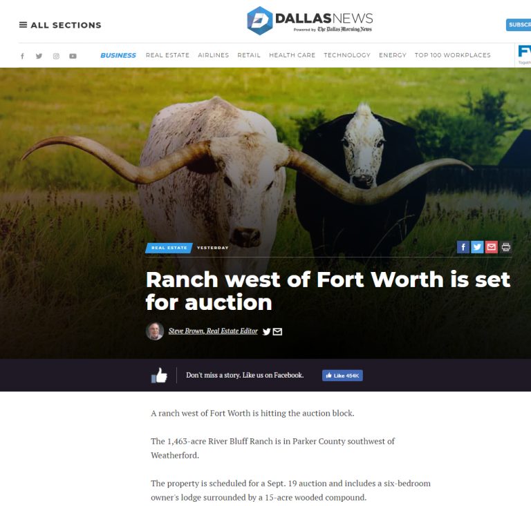 Media Covers Texas Ranch Auction