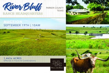 Texas Ranch Auction - River Bluff Ranch Headquarters - Weatherford, TX offered by Hall and Hall