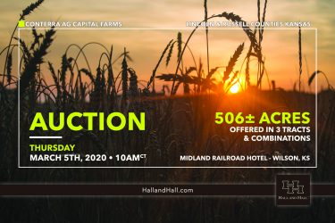 Kansas Ranch Auction - Conterra Ag Capital Farms - Wilson, KS offered by Hall and Hall