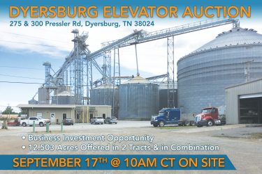 Tennessee Farm Auction - Dyersburg Elevator Co - Dyersburg, TN offered by Hall and Hall