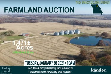 Missouri Ranch Auction - Knox & Macon County Farmland - Edina, MO offered by Hall and Hall