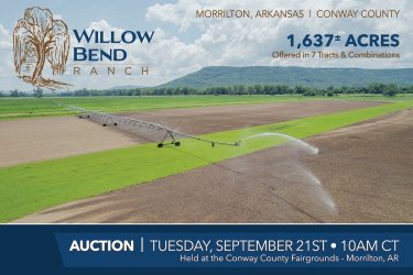 Arkansas Ranch Auction - Willow Bend Ranch - Morrilton, AR offered by Hall and Hall