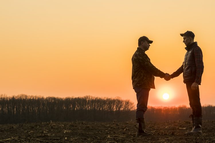 farmers shaking hands