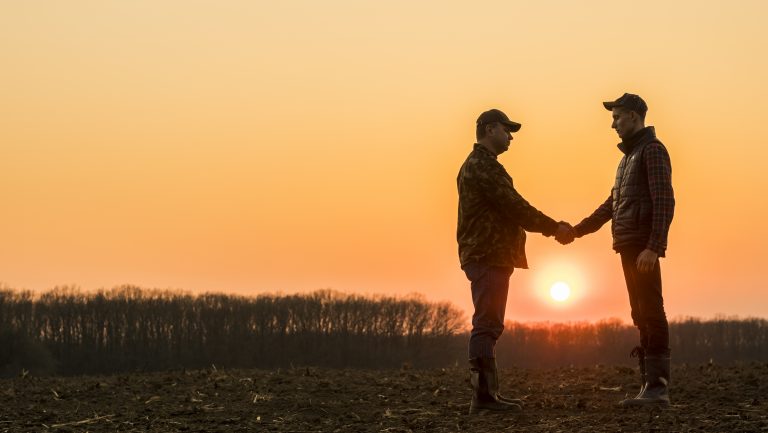 farmers shaking hands