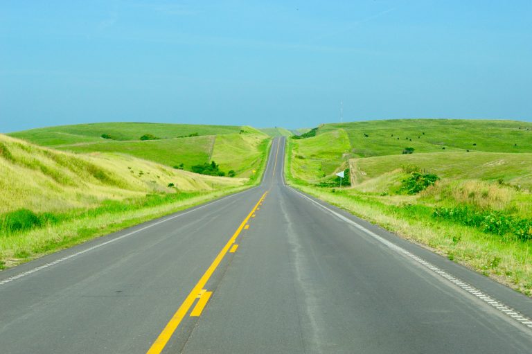 highway between green hills