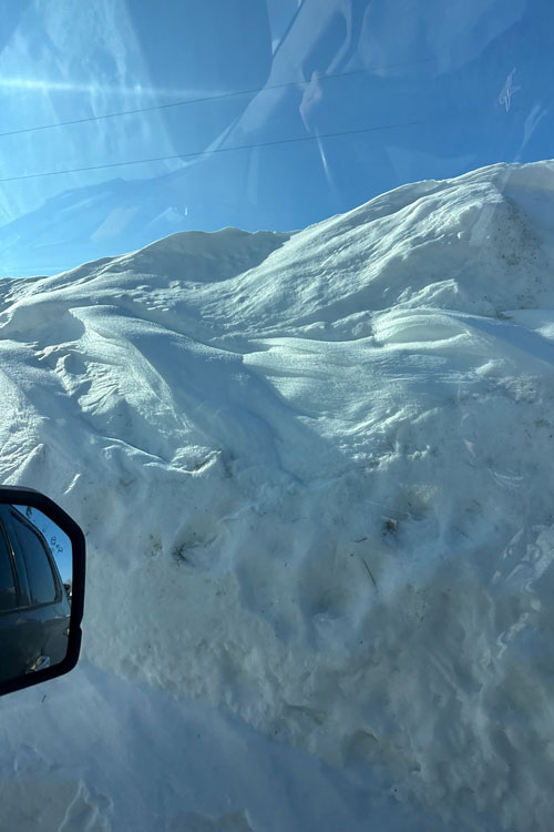 Road snowbank