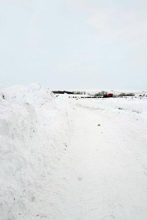 snowy road