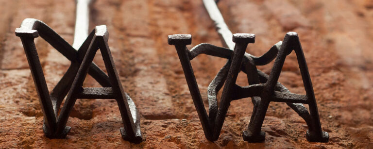 branding irons with VA on them