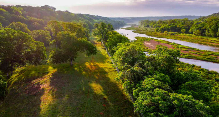 Texas River Ranch Brazos River views