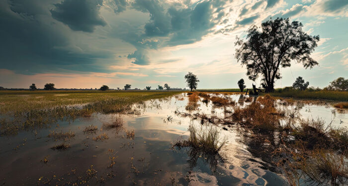 flooded pasture