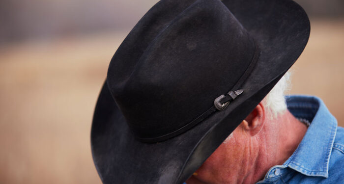 Tipped Felt Black Cowboy Hat