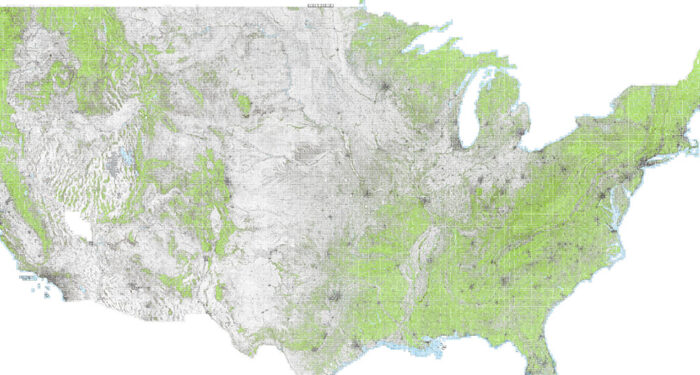 topo map of the U.S.