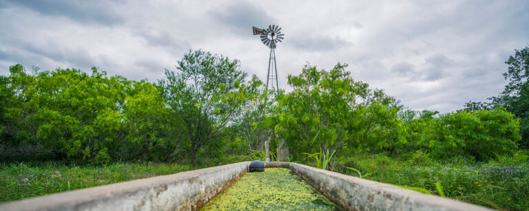 water trough with windmill at the end of trough